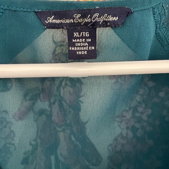 COPY - American Eagle Outfitters Teal size XL sheer pleated tank. This is so so… - Picture 4 of 7
